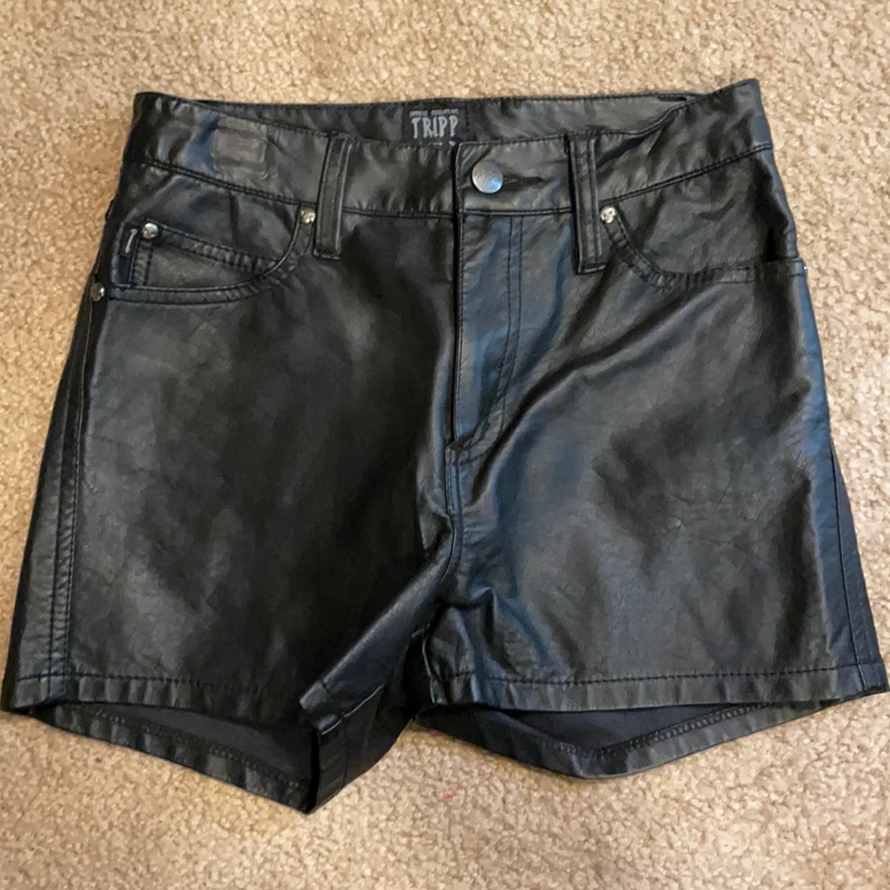 Tripp NYC vegan leather shorts